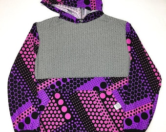 50% OFF SALE One of a Kind - PSYCHEDELIC Purp Eye Pullover ( Large )