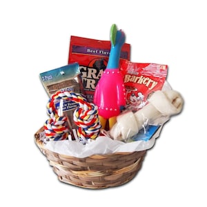 Dog Gift, New Dog Treat Gift Box Basket Crew Toys Package, Gift for Dogs