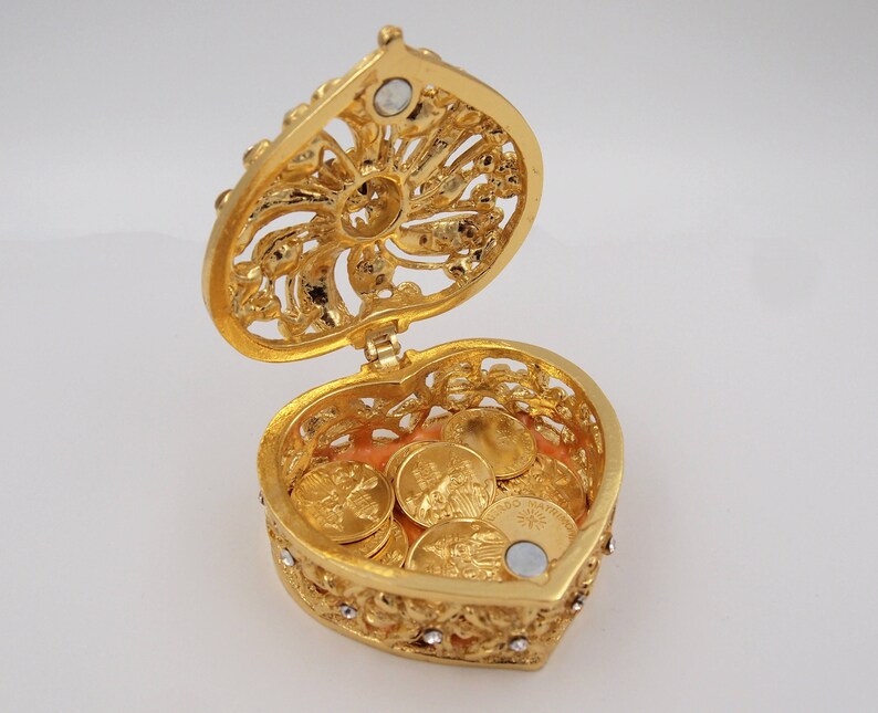 Arras Rings Gold Elegant Wedding Arras, Heart Shape Wedding Arras, Ring Box ...