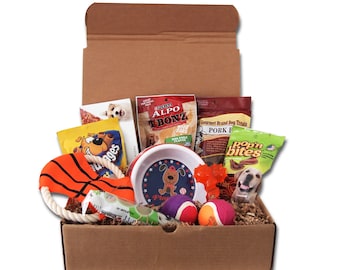Dog Gift Box Set, Best Dog Puppy Gift Treats Pet Toy Box Set, Dog Gift Box, Gift for Dog, Dog birthday gift, Puppy Welcome Gift