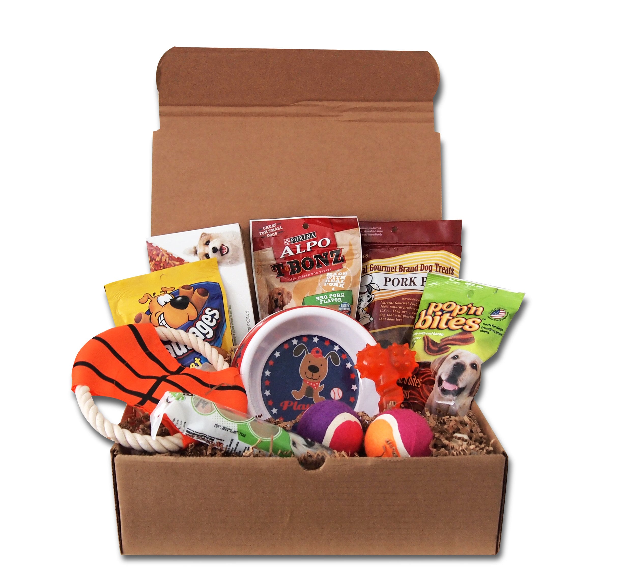 Dog Gift Box Set, Best Dog Puppy Gift Treats Pet Toy Box Set, Dog