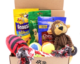 Dog Gift Box, Best Dog Gift Box Set with Pet Toys Treats, Dog Gift Box, Gift for Dog, , Dog birthday gift, Puppy Welcome Gift