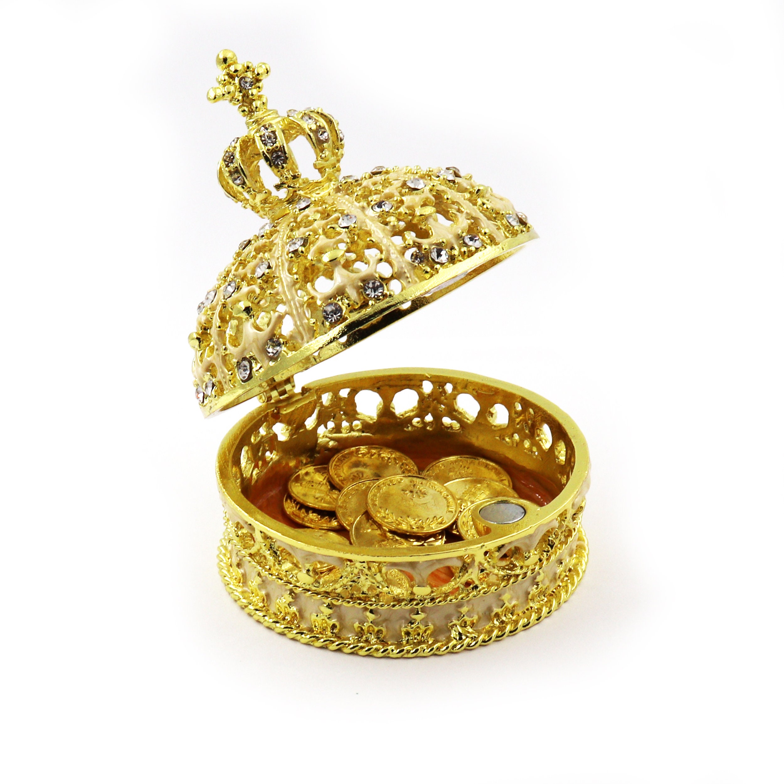 Arras Rings Wedding Arras, Elegant Gold Crown Wedding Arras With 13 Coins Set, Ring ...