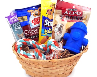 Dog Gift Basket, Best Dog Gift Basket Treat Crew Toys Package, Gift for Dogs, Dog birthday gift, Puppy Welcome Gift, Puppy Welcome Gift