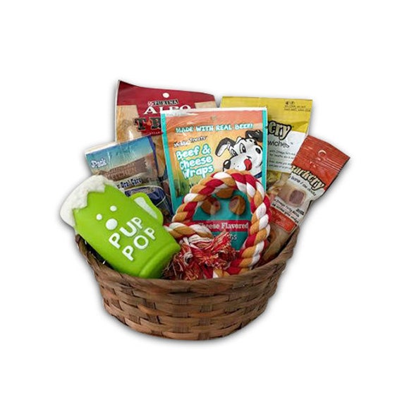 Dog Gift Basket Gift for Dog Lover Pet Gift Basket Set Puppy Pets Treats Crew Toys Gift for Dogs Dog birthday gift Puppy Welcome Gift