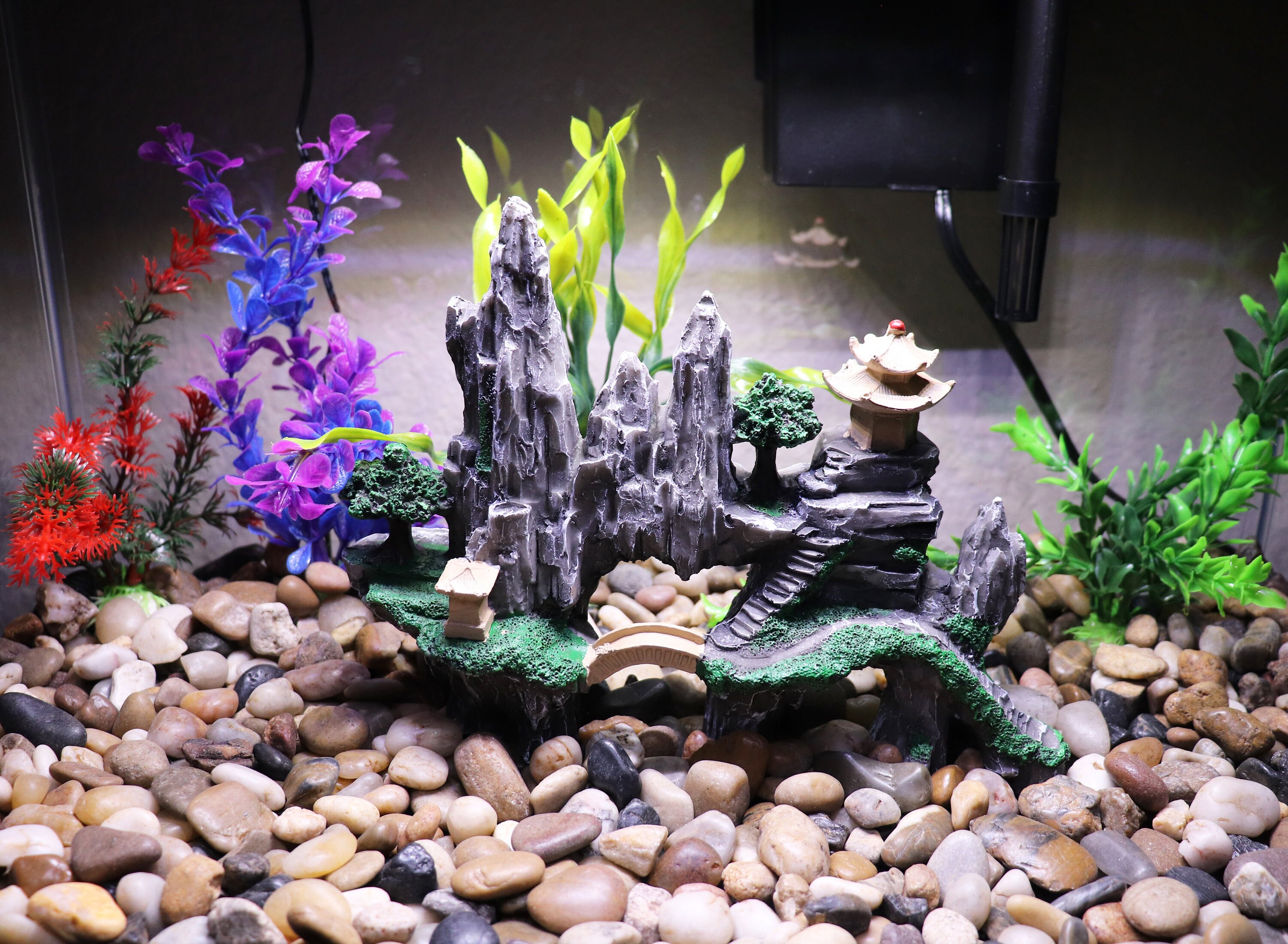 Aquarium Tree Stump Decor - Resin Fish Tank Ornament With Holes For Hiding