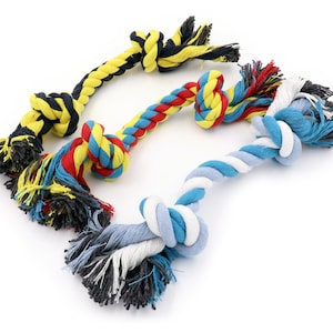 Dog Gift, Dog Rope Toy Pack 3 Pieces, 10&quot; Dog Tug Rope, Dog Chew Toy Aggressive Chewers Tough Heavy Duty Cotton Rope Chew