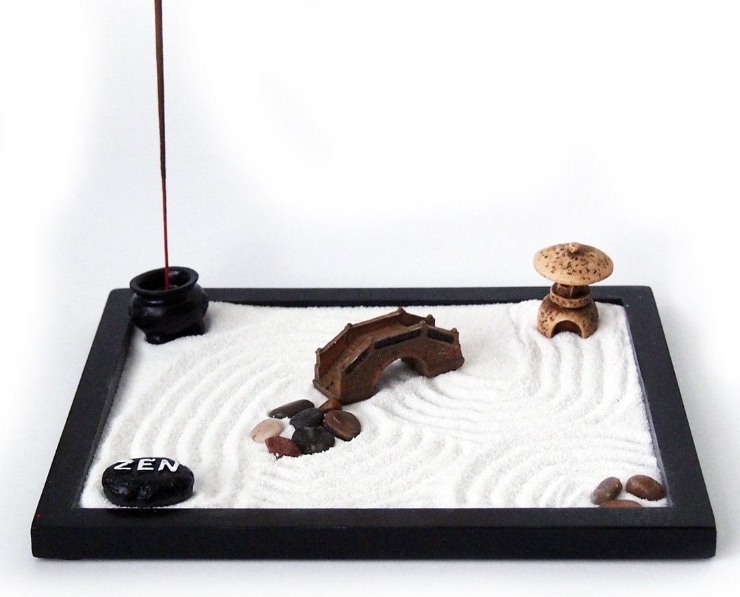 Desktop Zen Garden Kitdiy for Desk and Office Accessories Includes Zen Garden Sand, Shogun