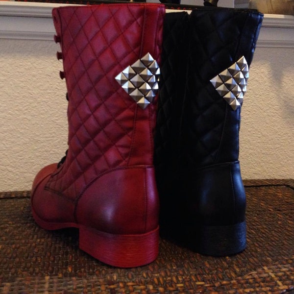 Harley Quinn Arkham Knight Boots Custom Made