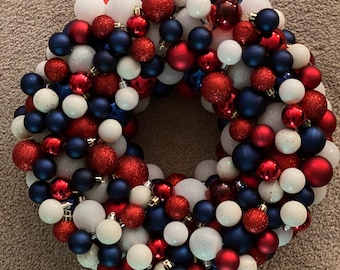 Patriotic Ornament Wreath/Centerpiece