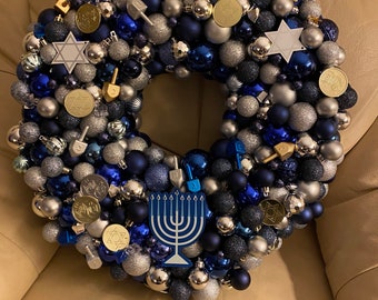 Hanukkah Ornament Wreath