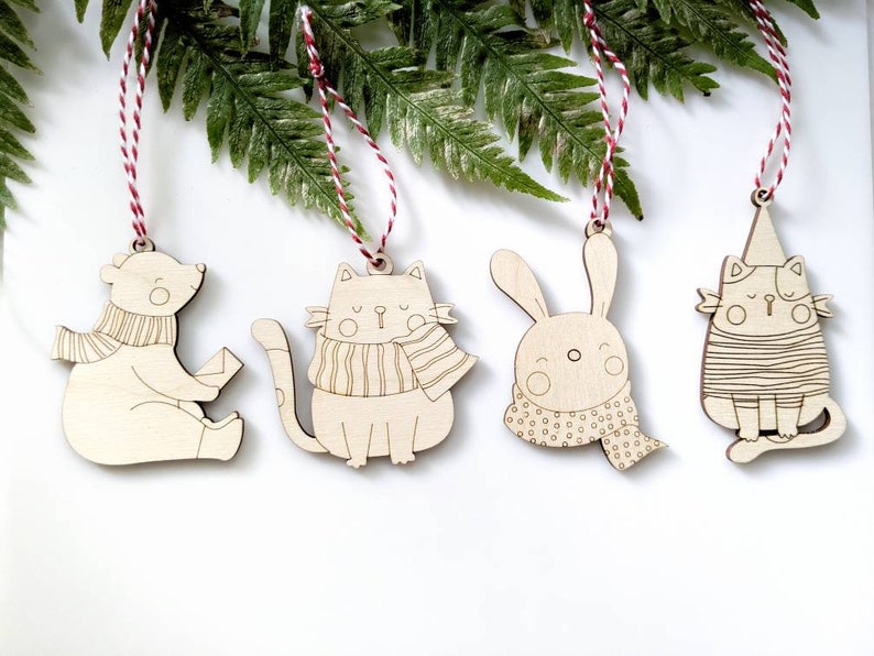 DIY Christmas Kit Bear Ornament painting kit Holiday Craft image 6