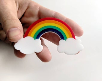 Pride Rainbow brooch, rainbow brooch, laser cut Rainbow, pride pin, brooch alcoholic