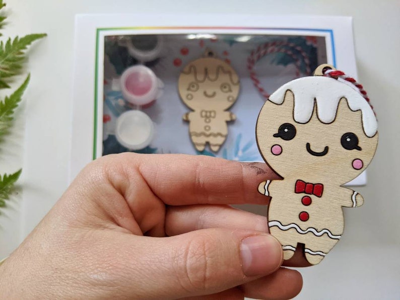 DIY Christmas Kit Bear Ornament painting kit Holiday Craft image 4