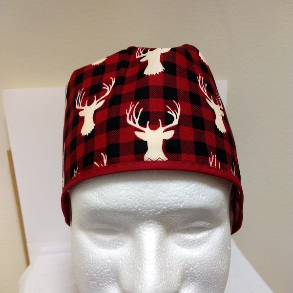 Antlers Surgical Scrub Hat for Short Hair