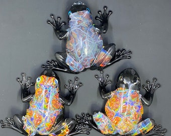 Dichromatic Epoxy Resin Frogs, Epoxy Resin, Uv Resin, 6mm Cabochons