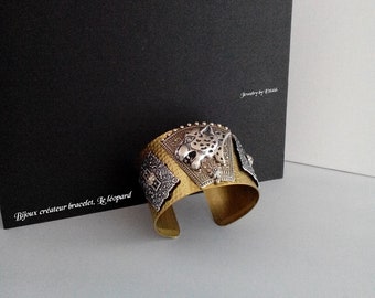 Wide Resin Leopard Print Bangle Bracelet - Etsy