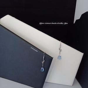 Blue crystal earrings