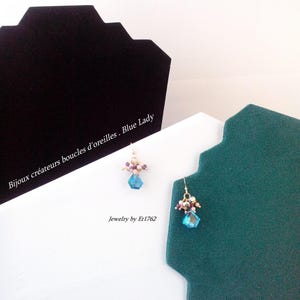 Blue Lady quartz earrings