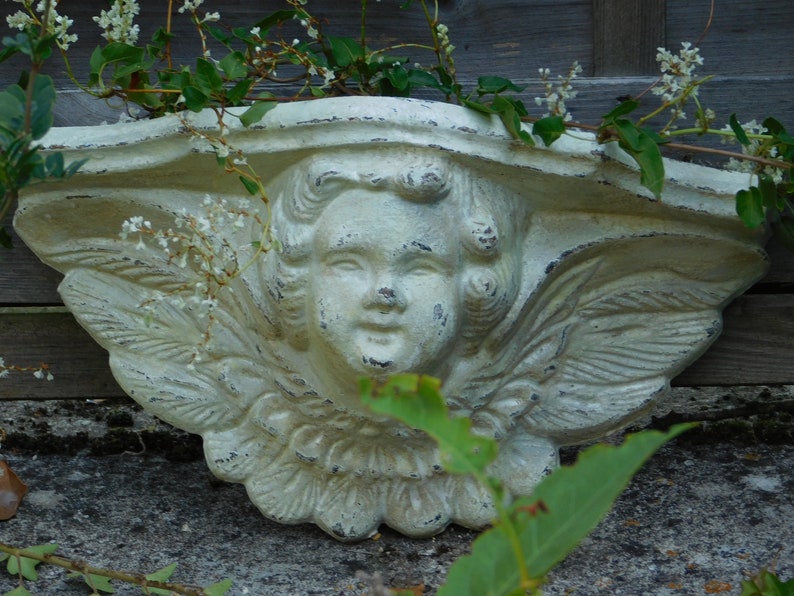 19th Century Cherub Planter One Cast Iron Antique Jardiniere