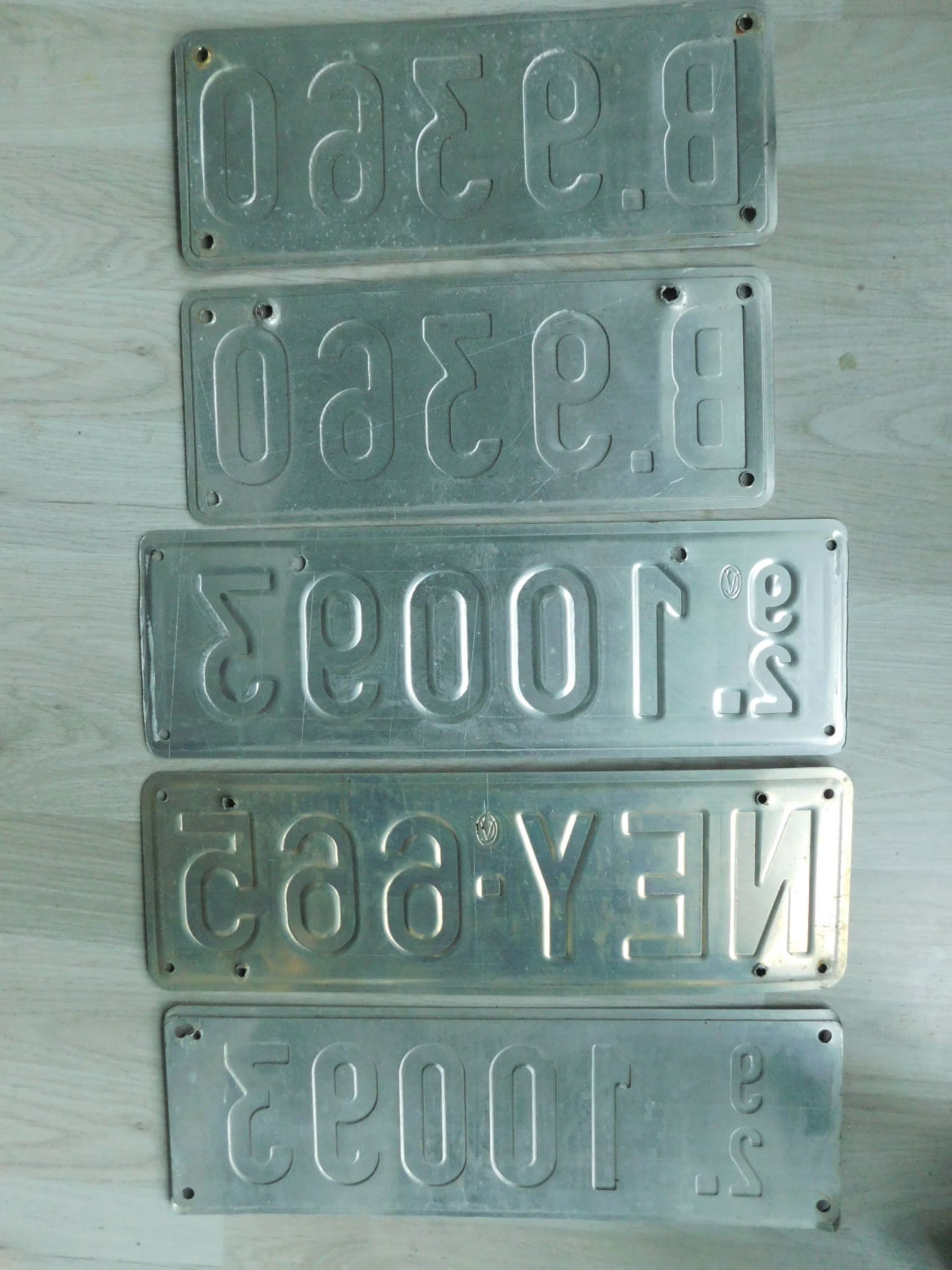 5 Vintage car number plates Matching car licence plates Etsy