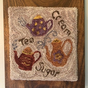 Tea for Three- Punch Needle Digital Pattern