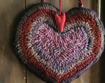 Vintage Heart - Pattern - Primitive Rug Hooking
