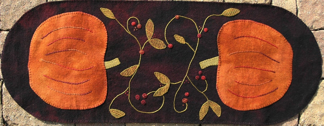 Bittersweet Runner- Wool Applique Digital Pattern - Etsy