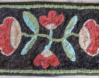 Blossom- Primitive Rug Hooking Pattern (12" x 24")
