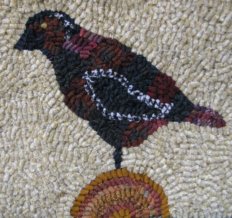 Noodle Bird Primitive Rug Hooking Pattern 24 X 14 Etsy