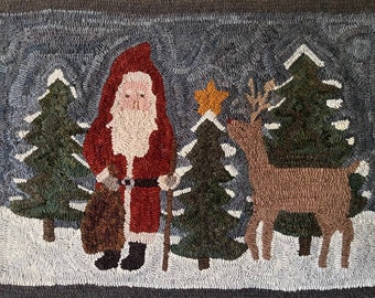 Christmas in the Pines - Primitive Rug Hooking Pattern