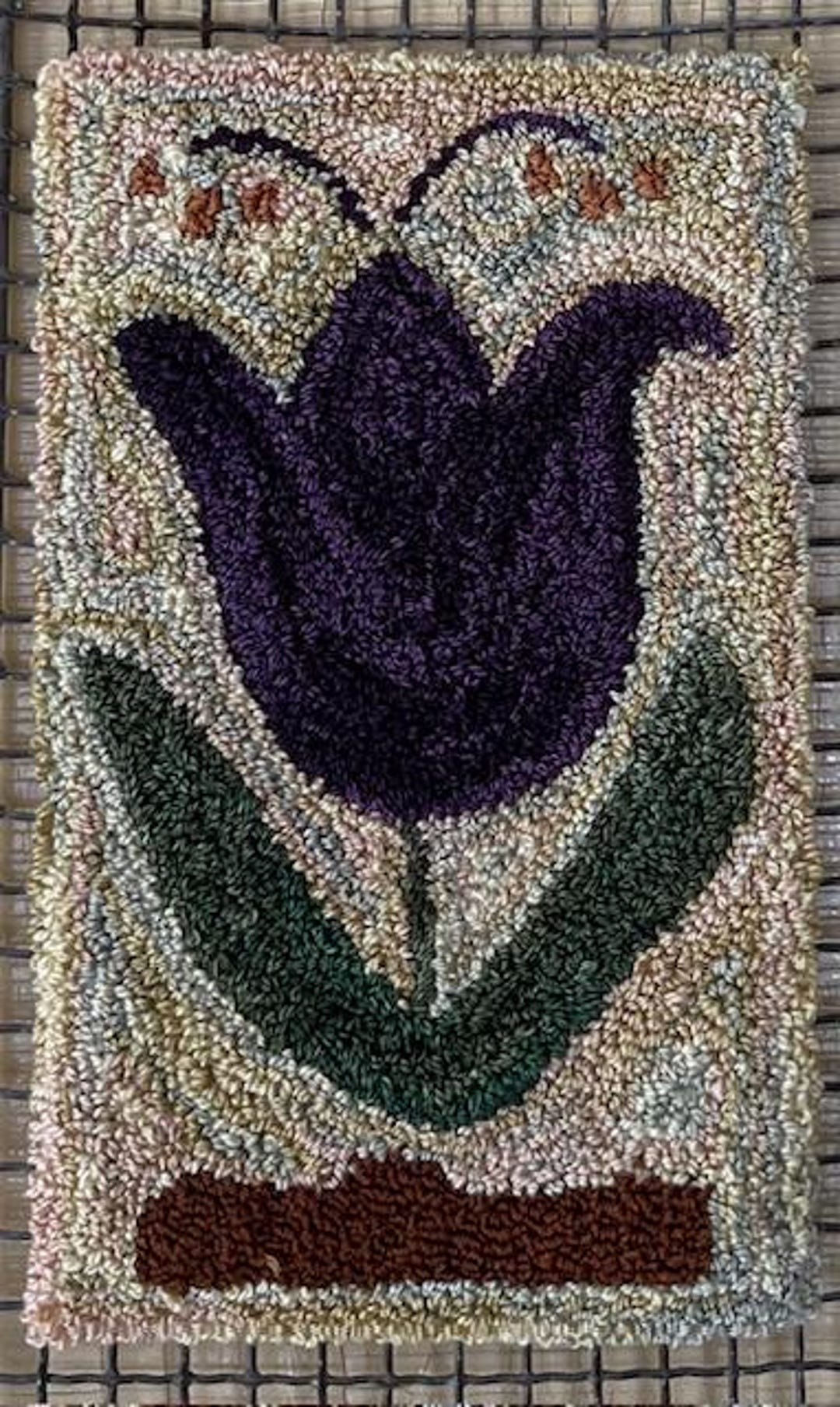 Folky Tulip- Punch Needle Pattern & Kit - Etsy