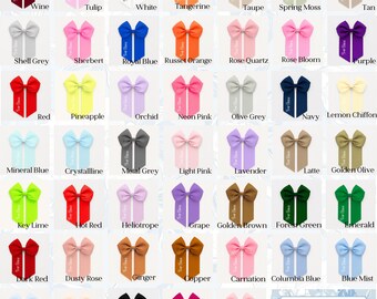 Personalised Hair Bow – 4 Inch, Crocodile Clip, Custom Name
