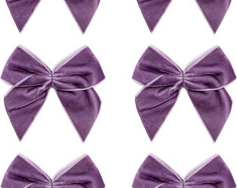 Pre-tied Velvet Ribbon 10cm Bows Self Adhesive 6-Piece Pack