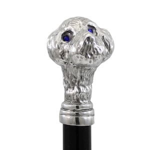 CAVAGNINI -Walking Stick Wooden Pewter Custom -Gift Gentlemens Lion-Elegant wood  Men And Woman HandMade Walking Canes in Italy