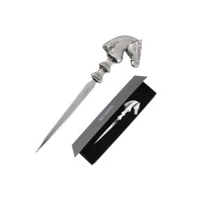 Handgemaakte briefopener van tin en roestvrij staal | Gebeiteld handvat, handgemaakt in Italië | Uniek cadeau van CAVAGNINI