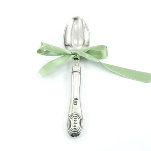 Baby spoon engraved with name and date, Christmas gift, elegant. Customized product Made in Italy Cavagnini