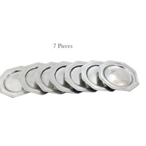 1 coaster, + 6 coasters in pewter. Christmas gift. handmade by Cavagnini