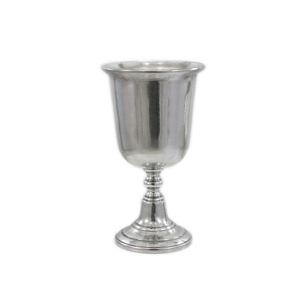 Goblet avec tige feutre et tasse en verre