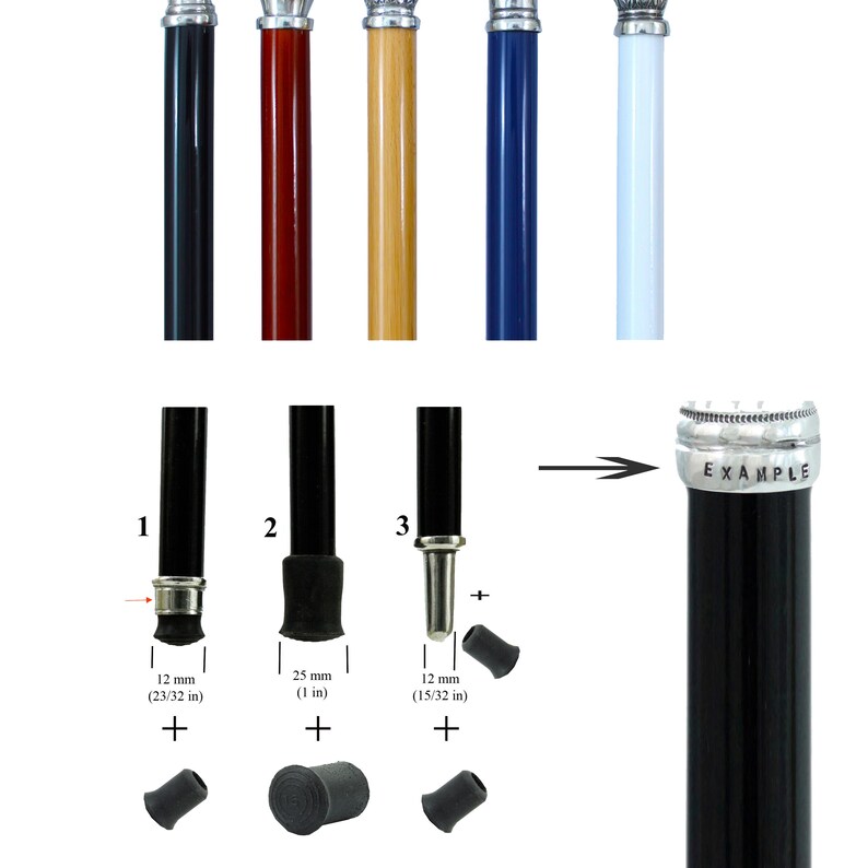 Walking sticks for men for women, derby knob. Customizable color, length, tip, gift for ceremony image 9