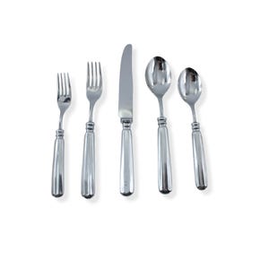 Cavagnini 5-Piece Italian Pewter and Stainless Steel Cutlery Set