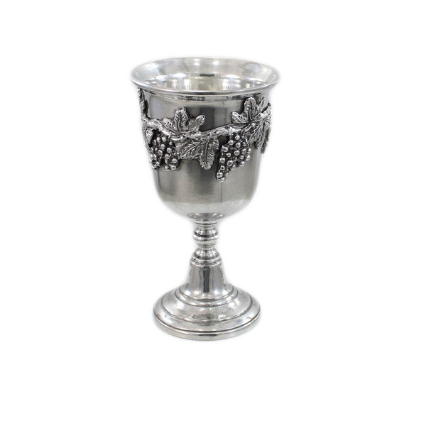 Goblet avec tige feutre et tasse en verre