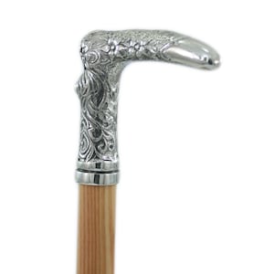 Walking stick in natural beech wood, Christmas gift, customizable in length and tip