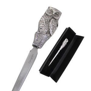 Handcrafted Pewter Letter Opener Stainless Steel Blade | Hand Chiseled Handle Made in Italy | Unique Gift CAVAGNINI
