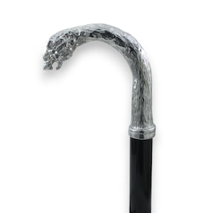 CAVAGNINI  -  Walking Cane wooden Pewter Elegant Ergonimic Handle  Men And Woman HandMade in Italy Walking Stick Liberty