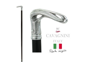 CAVAGNINI -Walking Stick Wooden Pewter Custom -Gift Gentlemens - Elegant wood  Men And Woman HandMade Walking Canes in Italy