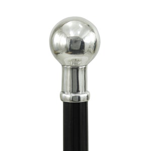 CAVAGNINI -Walking Cane wooden Pewter Custom  -  Gift Grandparents  Handle Bol - Elegant wood  Men And Woman HandMade Walking Stcik in Italy
