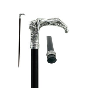 Walking sticks for men for women, mermaid knob, customizable in color, length, tip, Christmas gift