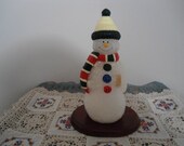 Vintage Home interiors Winter Snowman Candle in Excellent Condition