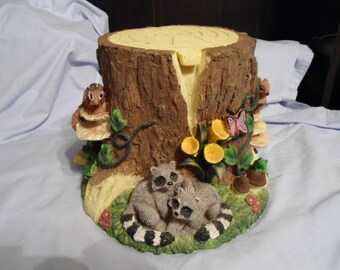 Large Log or Stump Valuable Safe Hide Away, Key Hide Away Remove Top To Hide in Excellent Condition ON SALE